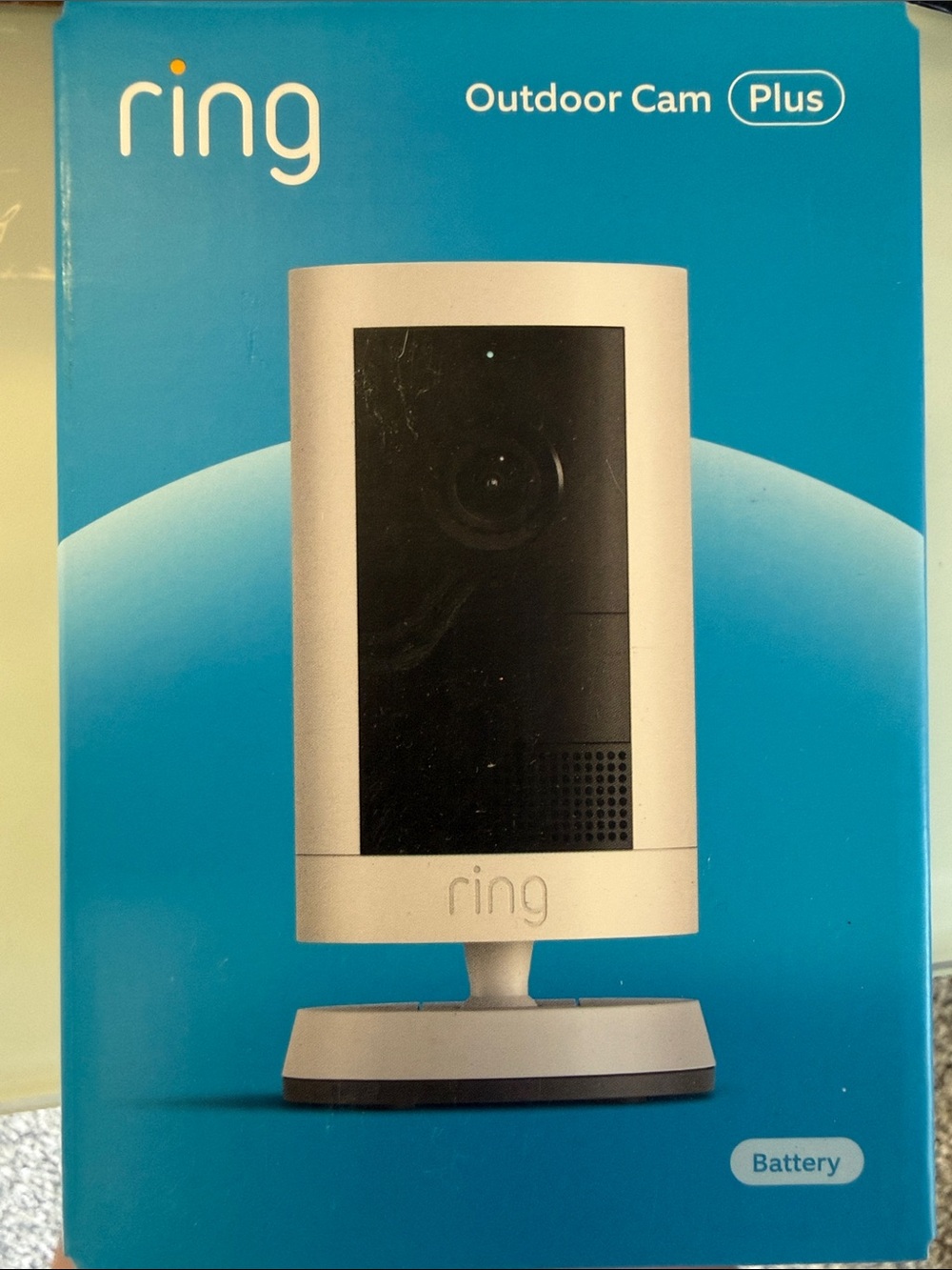 Brand new in box.Ring Outdoor Cam Plus — White housing with Black face